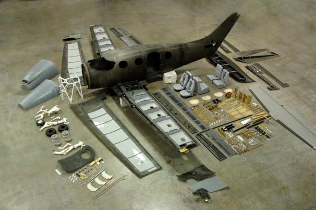 Aerial View of aircraft detail parts
