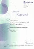 Rolls Royce Certificate of Approval